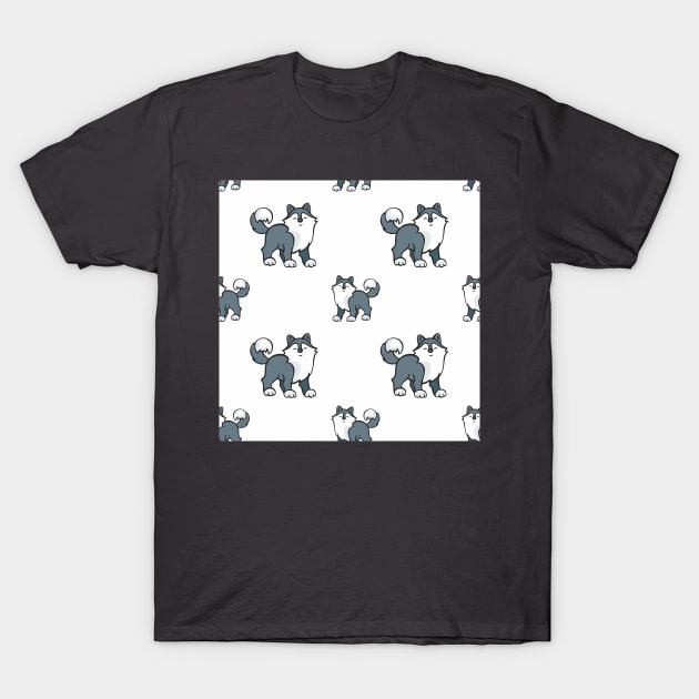 Husky Pattern T-Shirt by SarahBean